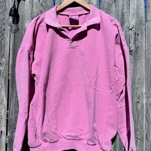 Vintage Kellsport Rugby Polo Shirt USA Made Heavy Cotton Striped Long Sleeve XL